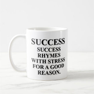 Erfolgsreime mit Druck aus einem Grund Kaffeetasse