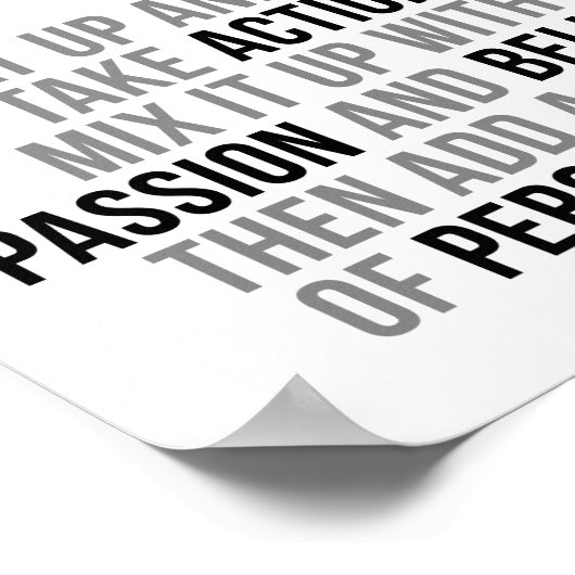 Erfolgsrezept Poster (Ecke)