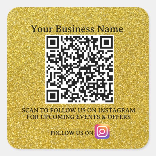 Erfolgssuche: QR-Code-Aufkleber für Unternehmen Quadratischer Aufkleber (Vorderseite)