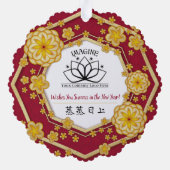 Erfolgsunternehmen des chinesischen Neujahrsgeschä Ornament Karte (Rückseite)