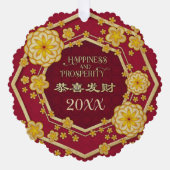 Erfolgsunternehmen des chinesischen Neujahrsgeschä Ornament Karte (Vorderseite)