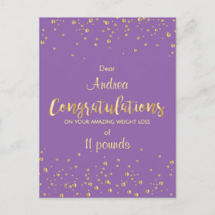 Erfolgszertifikat für die Schlankgruppe Postkarte