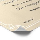 Erfolgszertifikat Poster (Ecke)