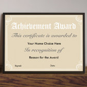 Erfolgszertifikat Poster