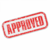 Erfolgszertifiziert - Offiziell genehmigte Briefma Aufkleber (Vorderseite)