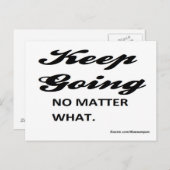 Erfolgsziffern: behalten gehen, egal was. postkarte (Vorne/Hinten)