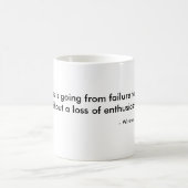 Erfolgszitat Churchill Kaffee-Tasse Kaffeetasse (Mittel)