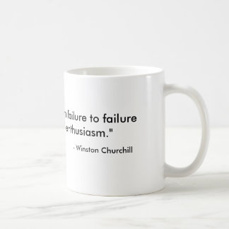 Erfolgszitat Churchill Kaffee-Tasse Kaffeetasse