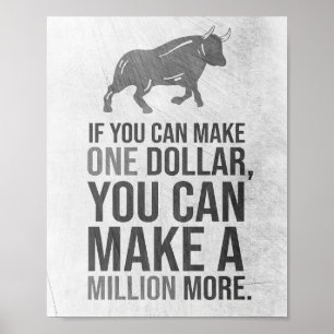 Erfolgszitat Sie Können Eine Million Machen Poster