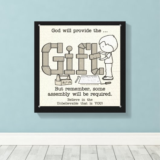 Erforderliche Assembly Leinwanddruck (Insitu (Holzboden))