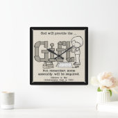 Erforderliche Assembly Quadratische Wanduhr (Zuhause)