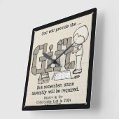 Erforderliche Assembly Quadratische Wanduhr (Winkel)