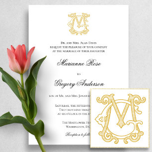 ERFORDERLICHE FARBEN GM Monogram MG Logo Einladung