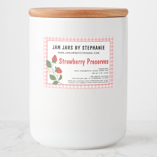 Erforderliche Textfruchtreserven für die Hütte Lebensmitteletikett (Vorderseite)