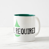 ERFORDERLICHER grüner Tropfen Zweifarbige Tasse (VorderseiteRechts)