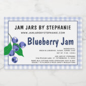 Erforderlicher Text-Blueberry-Jam in der Hütte Kar Lebensmitteletikett (Einzelnes Label)