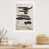 Erfordernisse, feststehende Messer Poster (Küche)