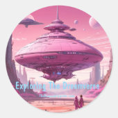 Erforschen der Dreamverse UFO Stickers (Vorderseite)