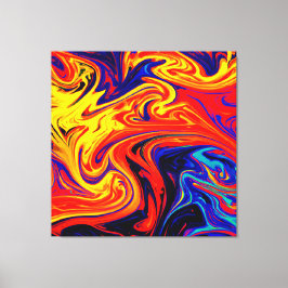 Erforschen des bunten Abstrakten Musters Leinwanddruck