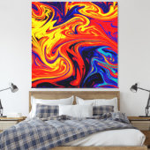 Erforschen des bunten Abstrakten Musters Leinwanddruck (Insitu (Schlafzimmer))