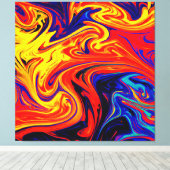 Erforschen des bunten Abstrakten Musters Leinwanddruck (Insitu (Holzboden))