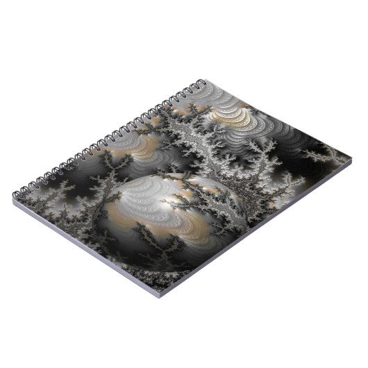 Erforschen des Mandelbrot Realm Spiral Notebook Notizblock (Linke Seite)