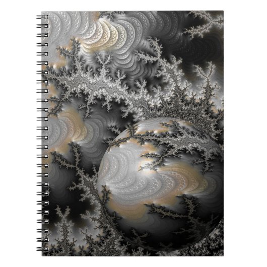 Erforschen des Mandelbrot Realm Spiral Notebook Notizblock (Vorderseite)