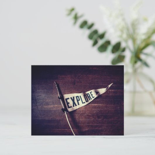 Erforschen - Erlebnis wartet Postkarte (Stehend Vorderseite)