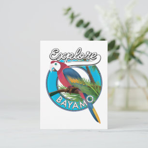 Erforschen Hawaii Retro Logo Postkarte
