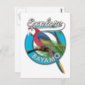 Erforschen Hawaii Retro Logo Postkarte (Vorne/Hinten)