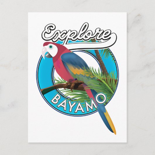 Erforschen Hawaii Retro Logo Postkarte (Vorderseite)