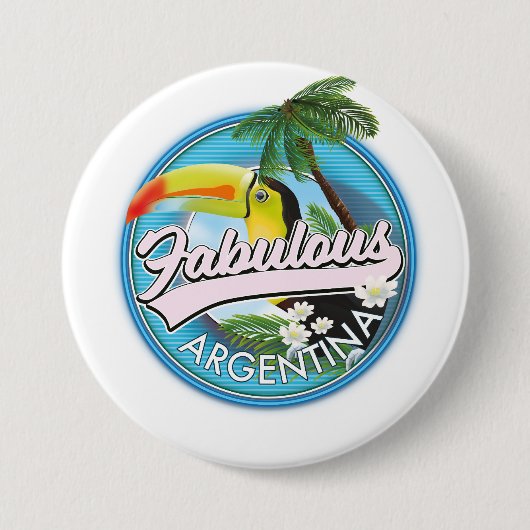 erforschen Sie das fabelhafte Argentinienlogo Button (Vorderseite)