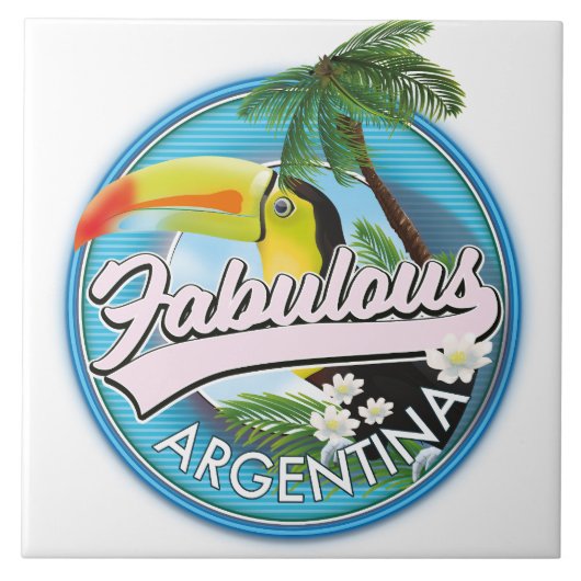 erforschen Sie das fabelhafte Argentinienlogo Fliese (Vorderseite)