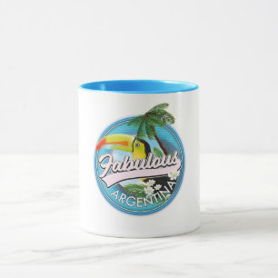 erforschen Sie das fabelhafte Argentinienlogo Tasse