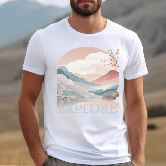Erforschen Sie das Reiseerlebnis Landscape Grafik T-Shirt