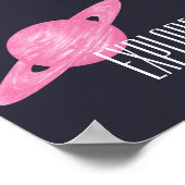 Erforschen Sie den Weltraum Saturn Illustration Pi Poster (Ecke)