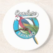 Erforschen Sie Hawaii Retro Logo Untersetzer (Vorne)