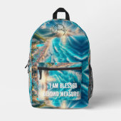 Erforschen Sie mit Zuversicht: Ich bin gesegnet, s Bedruckter Rucksack (Vorderseite)