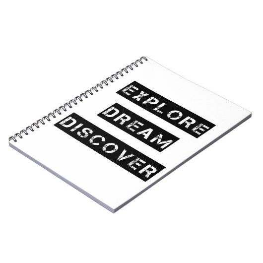 Erforschen Sie Traum entdecken Notizbuch Notizblock (Linke Seite)