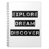 Erforschen Sie Traum entdecken Notizbuch Notizblock (Vorderseite)
