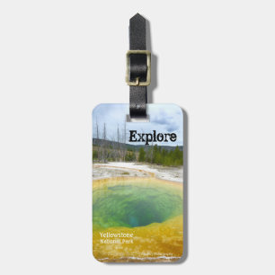Erforschen Sie (Yellowstone N.P.) Gepäckanhänger