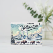 Erforschen von Yellowstone Postkarte (Stehend Vorderseite)