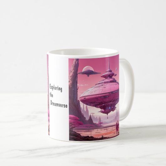 Erforschung der Dreamverse-Tasse Kaffeetasse (VorderseiteRechts)