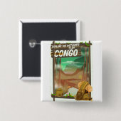 Erforschung der Feuchtgebiete im Kongo Button (Vorne & Hinten)