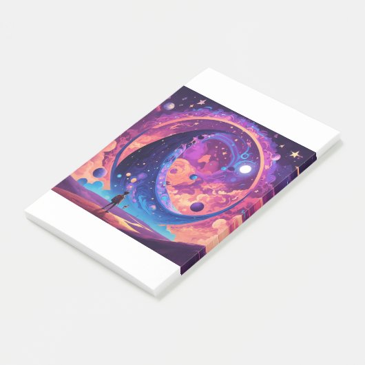 "Erforschung der Gravitationskräfte: Eine Zaazalpe Post-it Klebezettel (angewinkelt)