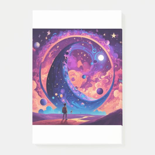 "Erforschung der Gravitationskräfte: Eine Zaazalpe Post-it Klebezettel (Vorderseite)