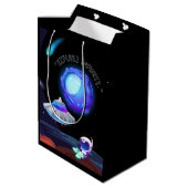 Erforschung der Unendlichkeit Mittlere Geschenktüte (Rückseite Schrägansicht)