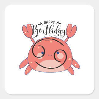 Erforschung der versteckten Krebscharme Quadratischer Aufkleber