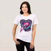 Erforschung des Universums-Designs der Liebe Tri-Blend Shirt (Vorderseite voll)