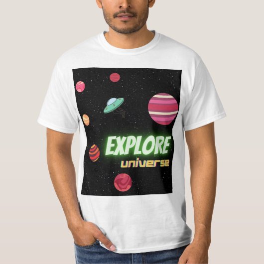 Erforschung des Universums T-Shirt (Vorderseite)